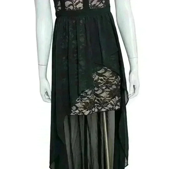 Morgan & Co. Black Jr. Cocktail Dress Size 5/6 Jr. - Picture 6 of 13